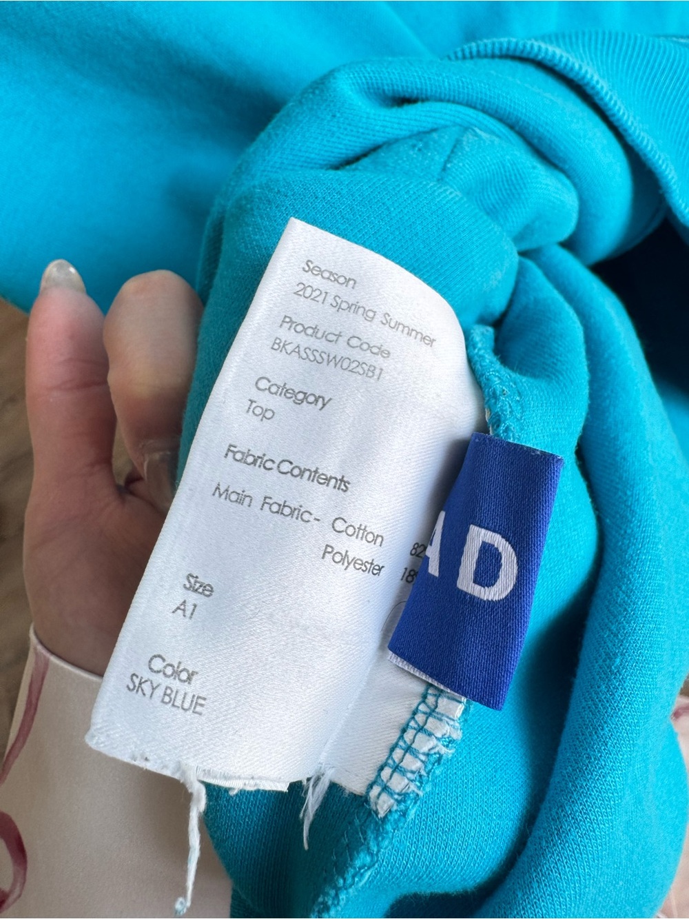 Ader Error Turquoise Blue Crewneck Sweater - Picture 5 of 7